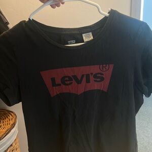 Levi's Black Tee with Red Logo
